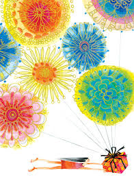 Next day birthday card delivery in the uk. Fly Gift Balloons Flowers Girl Watercolor Birthday Card By Masha D Yans Masha Watercolor Mischief