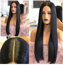 2 pieces 22 inches v shape clip in hair extension long. Human Hair Wig Straight Weave Natural Color Closure 22 Etsy