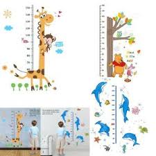 Details About Adhesive Cute Animal Height Chart Measure Wall Sticker Decal For Kids Baby Room