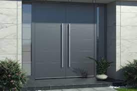 Porte en acier 2 vantaux multiservice de la gamme premium , fabriqué en tôles d'acier galvanisé en 0.5 mm d'épaisseur, assemblées sans soudure. Portes D Entree Double Vantaux Komilfo
