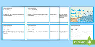 Check spelling or type a new query. Tsunamis In Australia Fact Cards Teacher Made