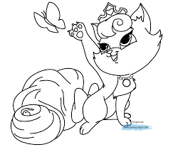 Choose your favorite coloring page and color it in bright colors. Princess Palace Pets Coloring Pages Coloring Home