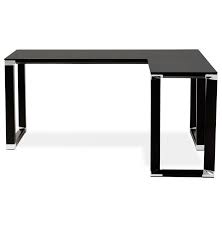 Canapele în formă de u. Birou Managerial Negru In Forma De L Warner Iii 170 Cm Sticla Securizata Neagra Picioare Otel