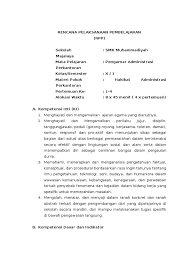 Telah tersedia rpp 1 lembar revisi 2020 / daring. Silabus Smk Jurusan Administrasi Perkantoran Kelas X