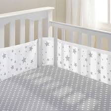 Crib dresser changing table combo. Breathablebaby Star Light 3 Piece Classic Crib Bedding Set In Grey Buybuy Baby