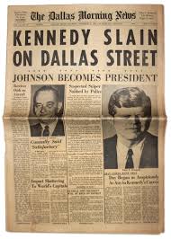 Us president donald trump orders the unveiling of 2800 documents related to the 1963 assassination of president john f. Lot Detail Dallas Newspaper Announcing The Assassination Of Jfk Kennedy Slain On Dallas Street