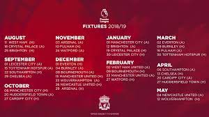 Liverpool's fixtures for the 2021/22 premier league season have been confirmed. Liverpool Fc Auf Twitter Here It Is Our 2018 19 Full Premierleague Fixture List Lfcfixtures