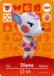 Nintendo Animal Crossing Happy Home Design Diana Amiibo Card 089 Usa Version Animal Crossing Amiibo Cards Animal Crossing Characters Animal Crossing