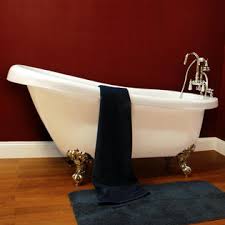 Copper bathtub princess nickel inside cast iron nickel plated vanity unit. The Tub Connection 67 Cast Iron Slipper Tub With No Faucet Holes Chrome Feet Clay