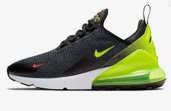 Black And Lime Green Nike Sneakers Summe Nike Air Max 270 In Black Lime Green Men S Fitness Running Shoes Nike Running Shoes Women Nike Nike Air Max