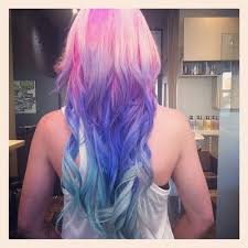 Blue Pink And Purple Gradient Hair Multi Colored Hair Hair Styles Hair