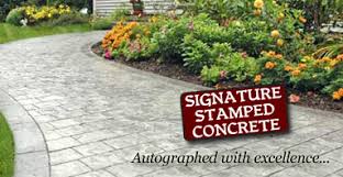 The personalisation of the shapes and colours does not bear any additional costs. Signature Stamped Concrete