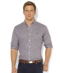 Polo Ralph Lauren Shirt Classic Fit Long Sleeve Checked Sueded Twill Shirt Casual Button Down Shirt Mens Summer Outfits Mens Casual Outfits Mens Shirt Dress