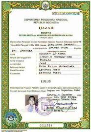Ijazah paket c setara sma, jakarta utara. Contoh Ijasah Shefalitayal