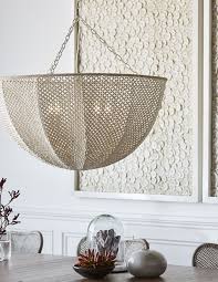 Palecek Quinn Chandelier Hand Sewn Wood And Coco Beads Over A Powder Coated Metal Frame Pendant Comes Modern Chandelier Farmhouse Lighting Casual Home Decor