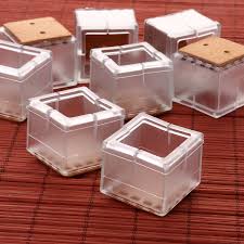 8pcs Square Silicone Chair Leg Caps Feet Pads Furniture Table Covers Caps Home Furniture Pads Durable Home Chair Leg Floor Protectors Furniture Feet Chair Legs