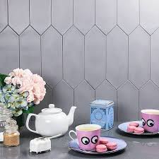 Elongated Hexagon Tile On Floor Google Search Porcelain Tile Grey Backsplash Ivy Hill Tile