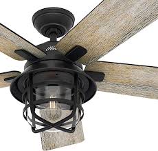 Hunter Fan 54 Inch Casual Weathered Zinc Indoor Ceiling Fan With Light Kit And Remote Control Re In 2020 Farmhouse Ceiling Fan Rustic Ceiling Fan Outdoor Ceiling Fans