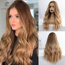It is better to keep the bangs short to maintain proportion with the overall length of the hair. Women Long Wavy Wigs Brown Golden Blonde Wave Curly Hair Ombre Bangs Party Wigs Ebay