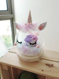 Fill your jars to make sure that flowers and leaves stay in the center. Bubu The Unicorn Preserved Flower Glass Globe Scentales Florist