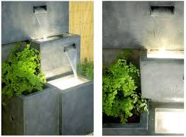 Fuente Cubos En Cascada De Agua Con Luz Cascadas Cubos De Luz Fuentes De Agua