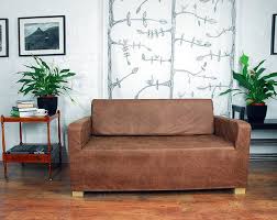 Ikea Solsta Sofa Bed Slip Cover In Distressed Effect Leather Look Fabric Distressed Leather Sofa Solsta Sofa Bed Guest Bedroom Decor