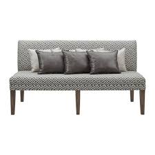 Industrial style dining bench with back: Hayward Upholstered Dining Settee Gray Picket House Furnishings Target