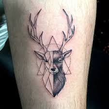 Deer And Triangles On Pinterest Deer Tattoo Designs Geometric Triangle Tattoo