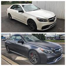 Product used is vvivid vinyl matte slate grey. Before After E63s Satin Dark Grey Wrap First Redit Post Amg