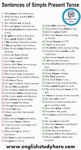Tenses and example sentences in english. 65 Sentences Of Simple Present Tense In English When We Use The English Language We Sometimes R Simple Present Tense Good Vocabulary Words Learn English Words