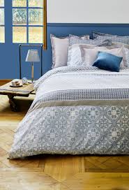 Parure De Lit Retro Bleue En Coton Carrefour Home Parure De Lit Maison Decoration Interieure