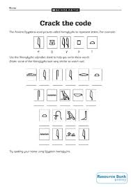 Ancient Egypt Crack The Hieroglyphic Code Primary Ks2 Teaching Resource Scholastic