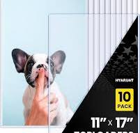 11 x 17 Rigid Clear Toploaders - Durable PVC Document Protectors, Plastic  Sleeves for Photos, Larger Art Prints, and Menu Covers, 10 Pack