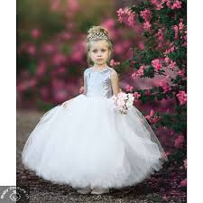 Indian Tutu White Princess Sequin Top Full And Fluffy Tutu Dress Flower Girl Dresses Tutu Sequin Flower Girl Dress Silver Flower Girl Dress