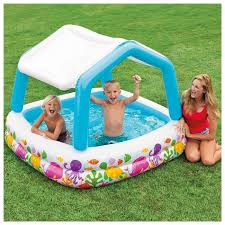 Intex Inflatable Sun Shade Kids Pool With Canopy Pin It To Win It Children Swimming Pool Inflatable Pool Kid Pool
