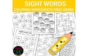 A few boxes of crayons and a variety of coloring and activity pages can help keep kids from getting restless while thanksgiving dinner is cooking. First Grade Sight Words Coloring Pages Grafico Por Happy Printables Club Creative Fabrica