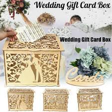 5 out of 5 stars. Large Diy Wedding Gift Card Box Wooden Money Box Lock Birthday Party A D 16 12 Picclick