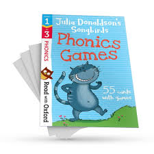Have fun with phonics by playing this great fishing game.fish out individual letters on your coloured card fish using a rod, magnet and paper clip and see who can have fun with phonics by playing this stomp it out reading game! Read With Oxford Stages 1 3 Julia Donaldson S Songbirds Phonics Games Flashcards Angloclass Books For Kids And Teens In Eu