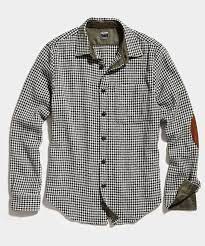 Italian Houndstooth Suede Elbow Patch Shirt Jacket In Cream Todd Snyder
