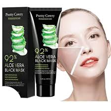 Pretty cowry pc1709 92% aloe vera black mask 100 ml: Buy Online at Best  Price in Egypt