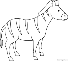 A creative zebra coloring book for adults. Very Easy Zebra Coloring Page Coloringall
