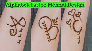 Letter and pattern in the style of mehendi. Alphabet Tattoo Mehndi Design A B C Tattoo Mehndi Design Tattoo Mehndi Design Youtube
