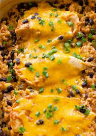 One Dish Chicken Black Beans And Rice Recipe Chicken Main Dishes Chicken Dishes Haitian Food Recipes