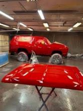 Image result for Graphic Red 1986 Dodge Truck