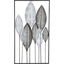 Plumes Decoration Murale Feuilles En Metal 95x52 50cm Deco Murale Deco Murale Metal Decoration Murale Metal