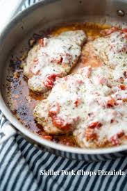 Our method ensures juicy, tender and flavorful pork keep in mind that thinner chops will cook much quicker, so keep your thermometer close by. Skillet Pork Chops Pizzaiola Carrie S Experimental Kitchen