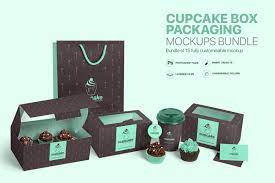 Download Cupcake Box Packaging Mockups Bundle In Packaging Mockups On Yellow Images Creative Store