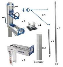 30 Werner Aluminum Pump Jack Scaffold System For Sale
