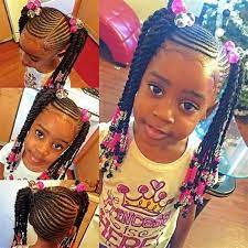 Two ponytail hairstyles for black hair kids. Image Result For Two Ponytails Braids Black Girl Hair Styles Little Girl Braids Baby Girl Hairstyles