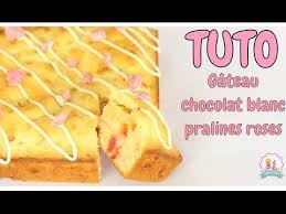 Recette Gateau Moelleux Chocolat Blanc Pralines Roses Youtube